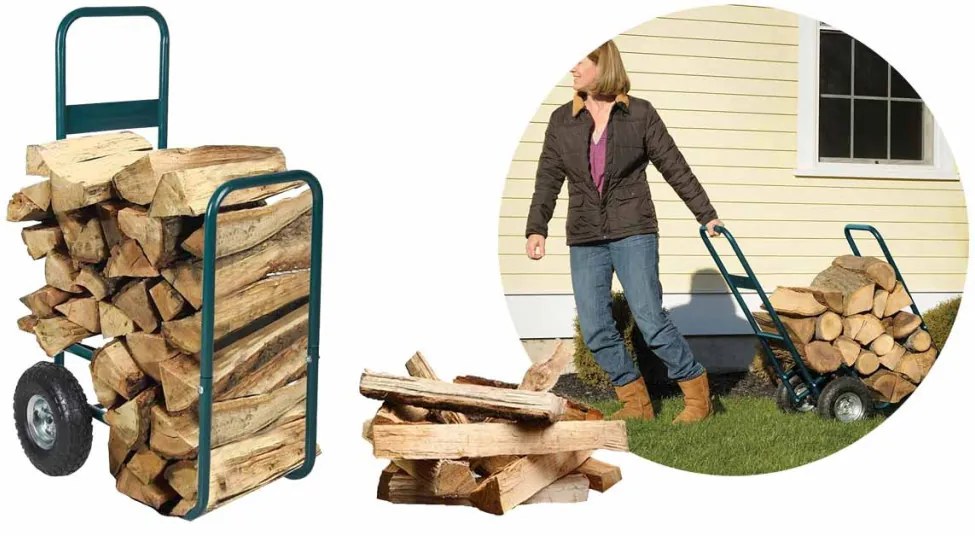 Carucior transport lemne