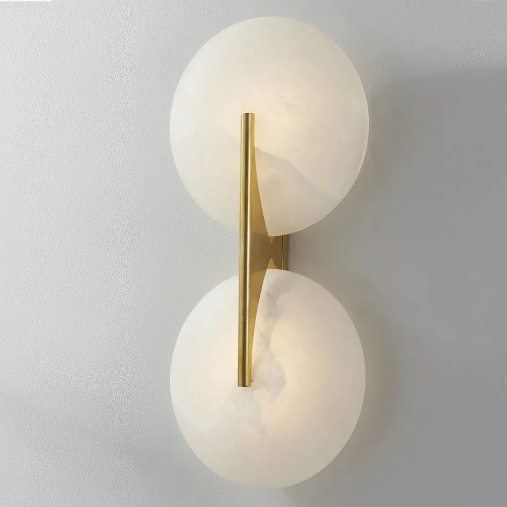 Aplica de perete LUX, Ambientala, Otel, Alabastru, Asteria 418-21-VB-CE HVL