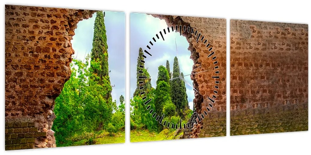 Tablou - Grădina Edenului (cu ceas) (90x30 cm)