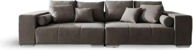 Canapea extensibilă dumonde cu ladă de depozitare si sezut confortabil din spuma high-density, Marbela Enjoy Kaki XXL 295x100 cm