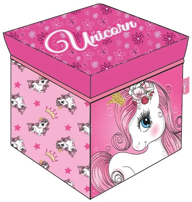 Unicorn Princess depozitare jucării 30×30×30 cm