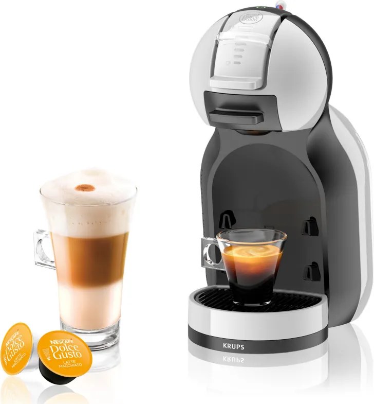 Espressor Krups KP123B10 NDG MINI ME, 1500 W, 15 bar, 0,8 l, Compatibil cu capsulele NESCAFÉ® Dolce Gusto®, Functie XL, ECO, Gri