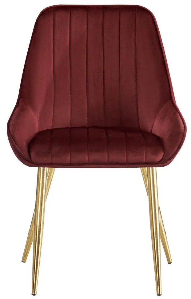 Scaun sufragerie Soddy (bordo + auriu) . 1116451