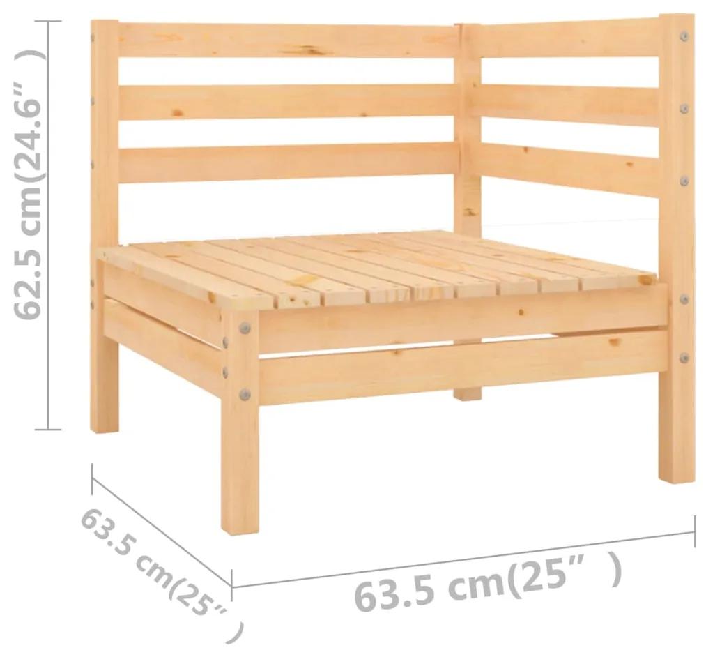 Set mobilier de gradina, 5 piese, lemn masiv de pin Maro, 1
