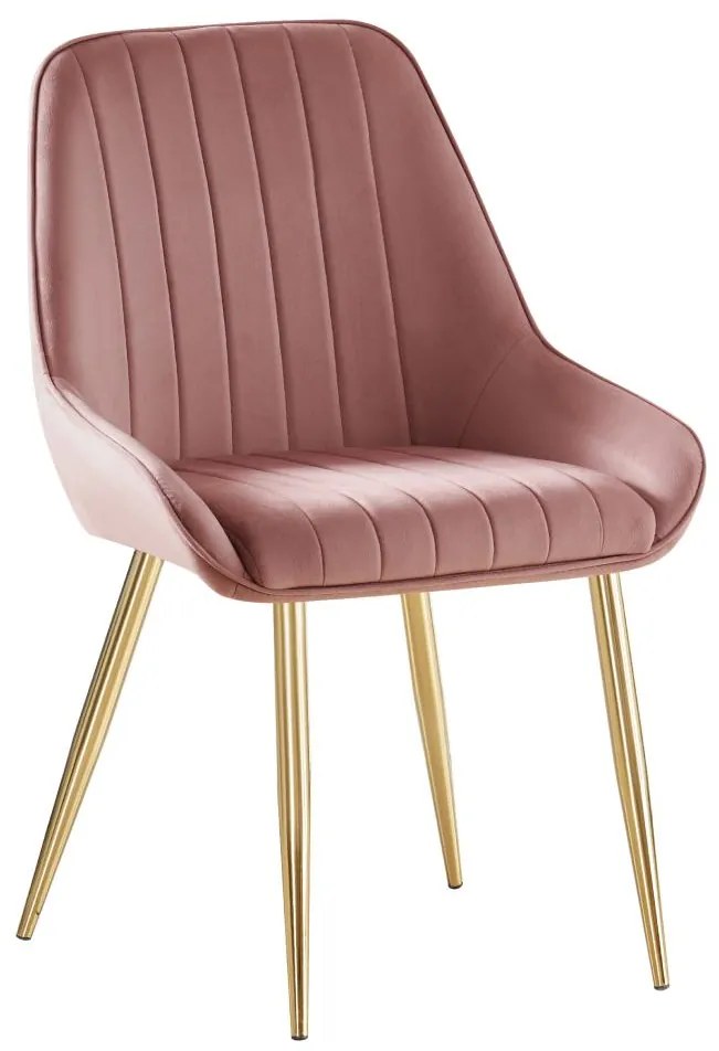 Scaun sufragerie Soddy (roz + auriu) . 1116452