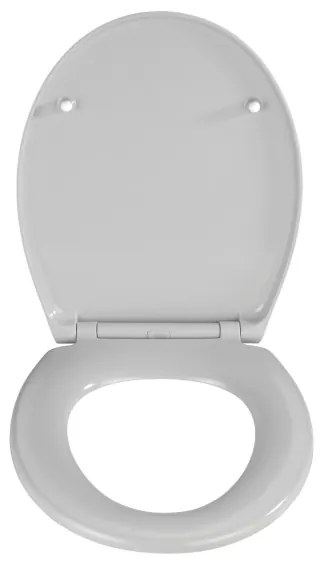 WENKO 22402100-WC Capac WC SAMOS, 44,5 x 37,5 cm, gri/argintiu