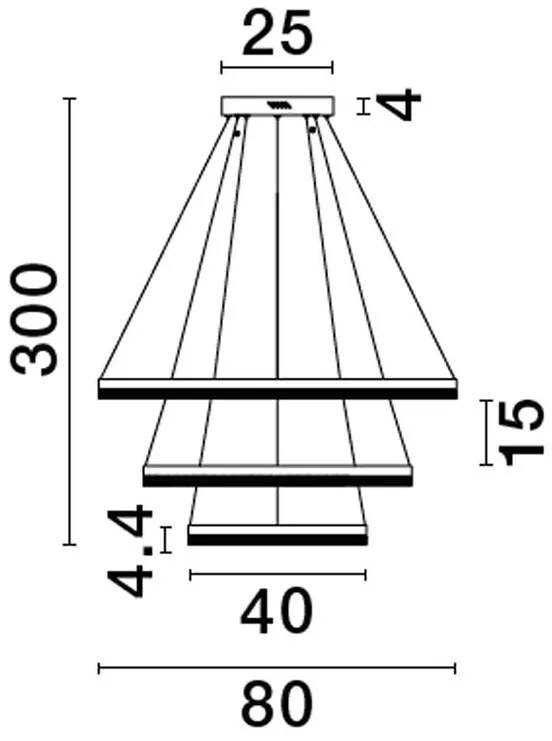 Lustra LED suspendata design elegant ADRIA D-80cm