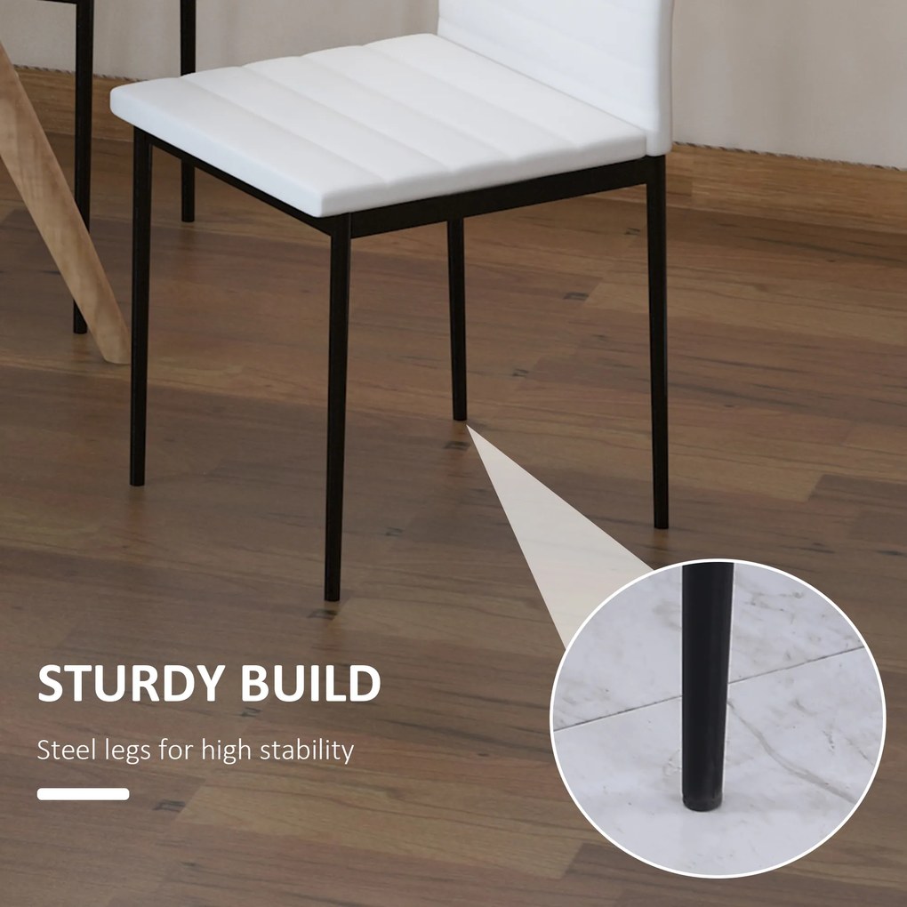 Set 4 scaune bucatarie HOMCOM, scaune moi, scaune pentru bucatarie, sarcina 120kg,41 x 50 x 97cm | Aosom Romania