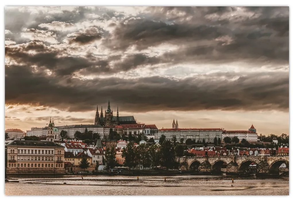 Tablou Castelului Praga în amurg (90x60 cm)