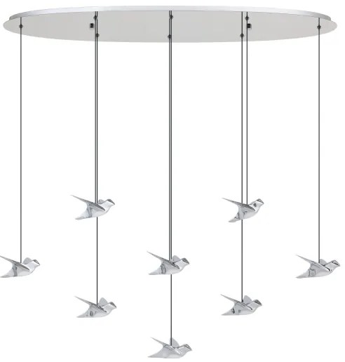 Lustră LED dimabilă pe cablu Eglo 390401 PARATEBUENO 8xLED/4,2W/230V crom