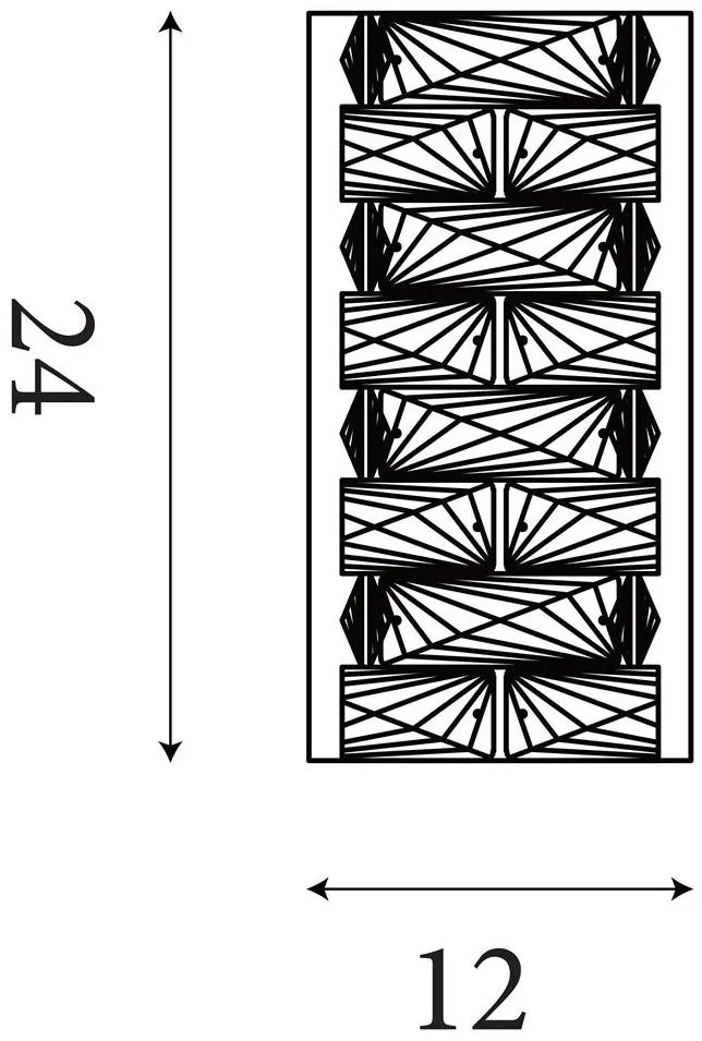 Aplica de perete metal cromat si sticla LED Modena