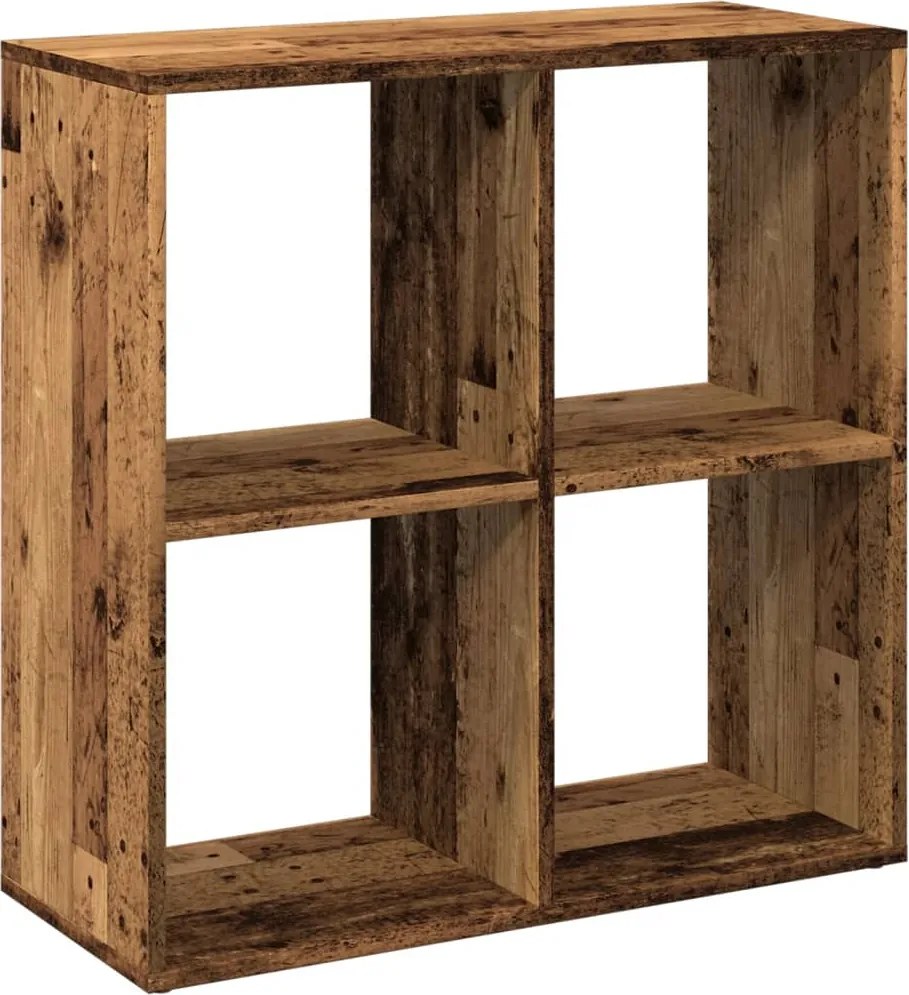 vidaXL Bibliotecă/separator cameră lemn vechi 69,5x29x69,5 cm lemn