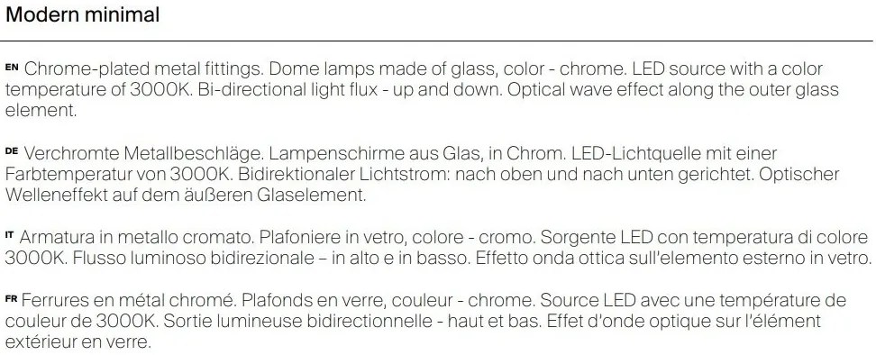 Aplica de perete cu 2 pendule LED design modern Sintesi