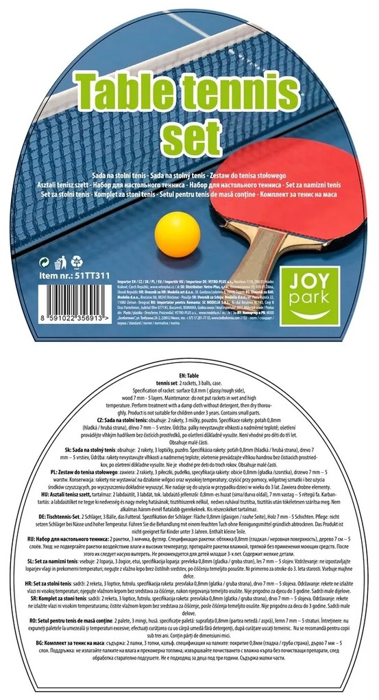 Joy Park Set tenis de masă, 5 piese