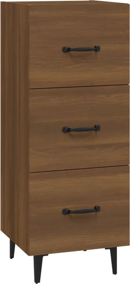 vidaXL Servantă, stejar maro, 34,5x34x90 cm, lemn compozit