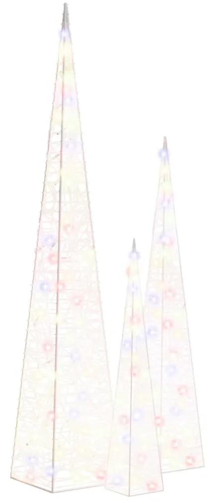 Set conuri decorative cu LED-uri multicolor 60 90 120 cm acril 1, Multicolour, 60 90 120 cm