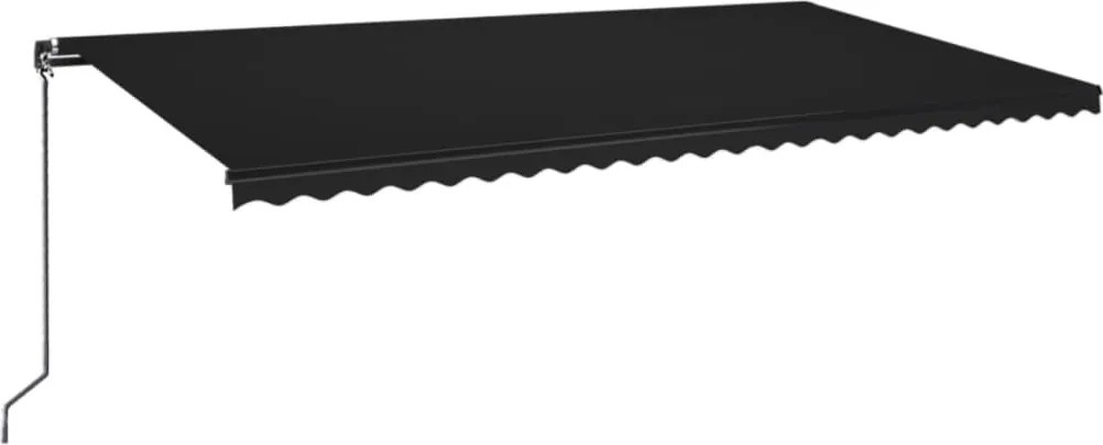 vidaXL Copertină retractabilă manual, antracit, 600x350 cm