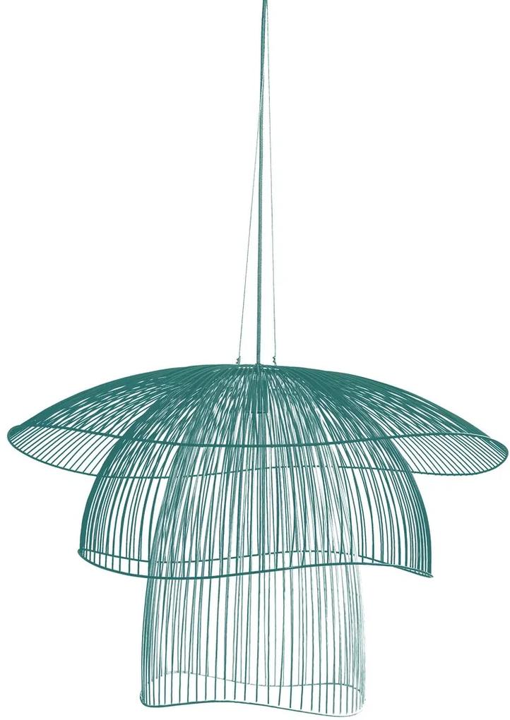 Lampa suspendata albastra/gri din metal Papillon L Blue Grey Ø100cm | FORESTIER