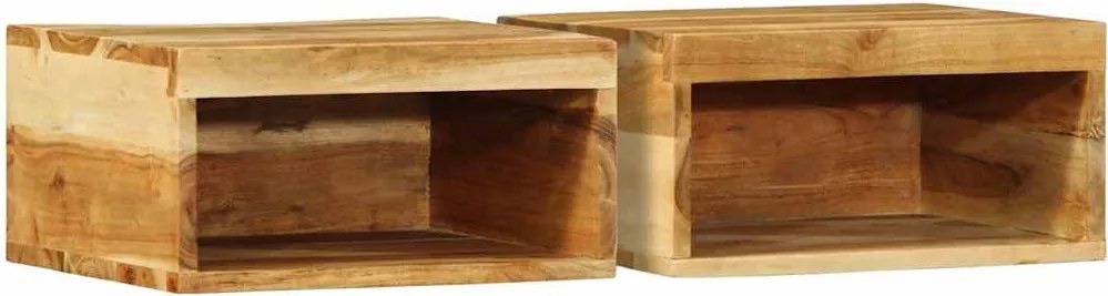 vidaXL Dulapuri TV montate pe perete, 2 buc., lemn masiv de acacia