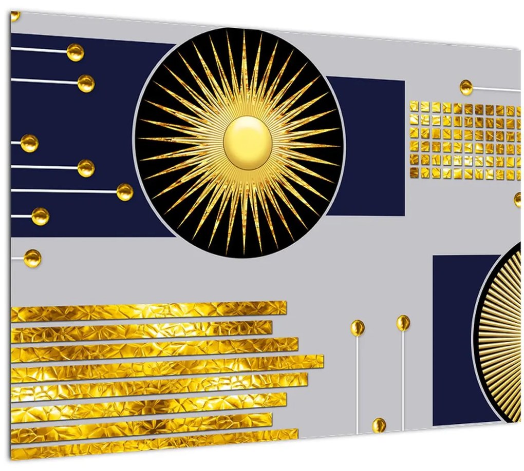 Tablou - Cercuri aurii (70x50 cm)