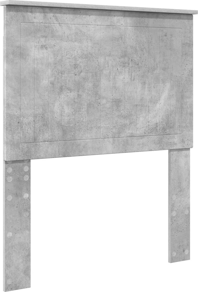 vidaXL Tăblie cap cu headboard Gri din beton 80 cm Lemn compozit