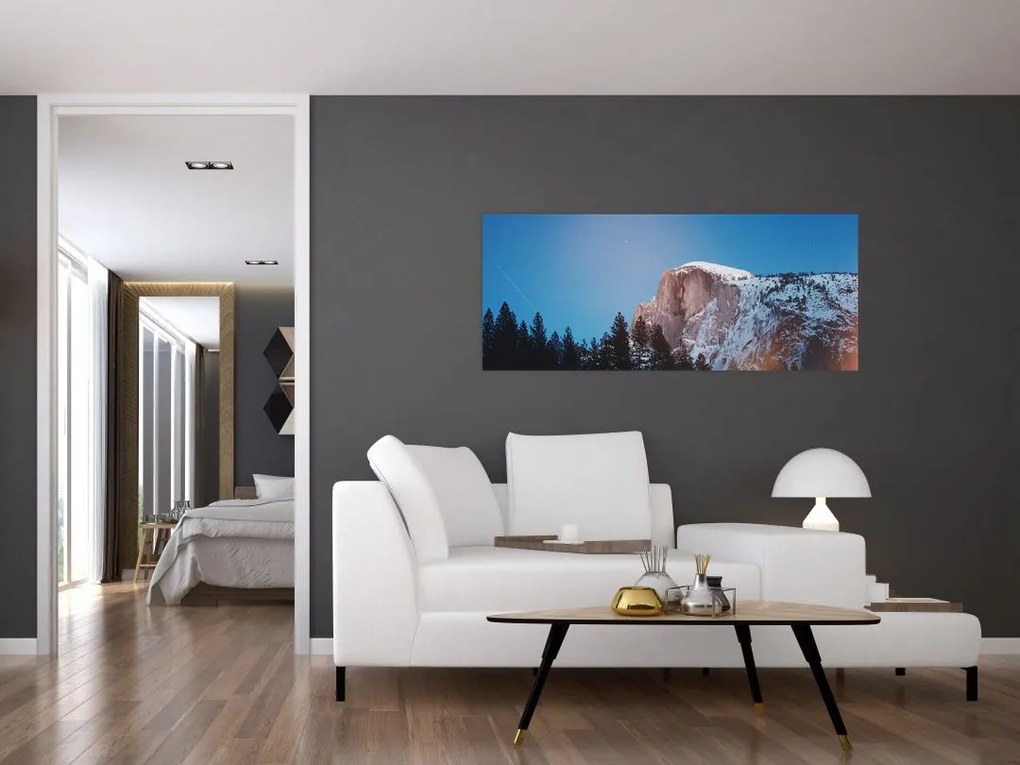 Tablou - Crestele munților noaptea (120x50 cm)