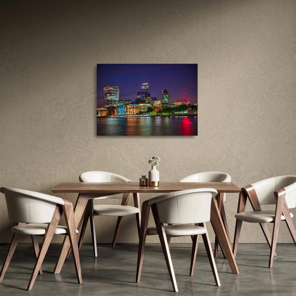 Tablou pe sticlă - Londra seara (70x50 cm)