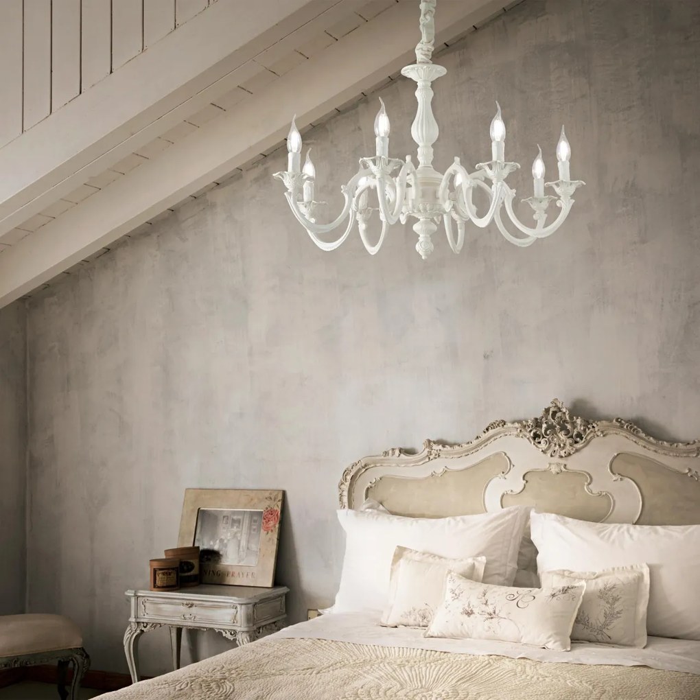 Candelabru elegant design clasic JUSTINE SP8 alb 197524