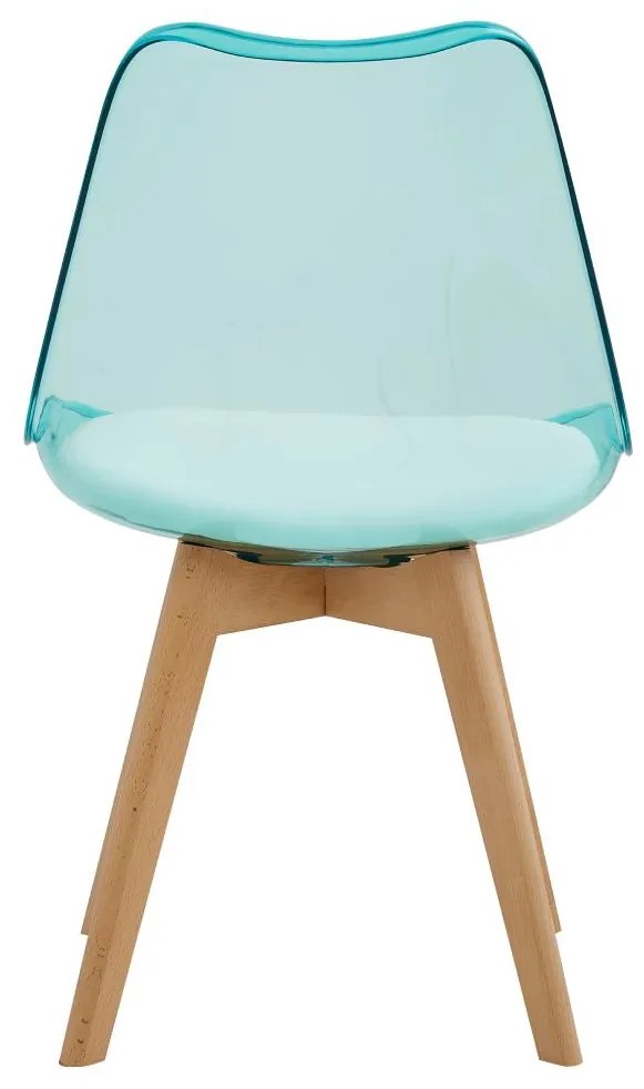 Scaun sufragerie Bralla 2 (transparent + verde + fag + alb) . 1116243