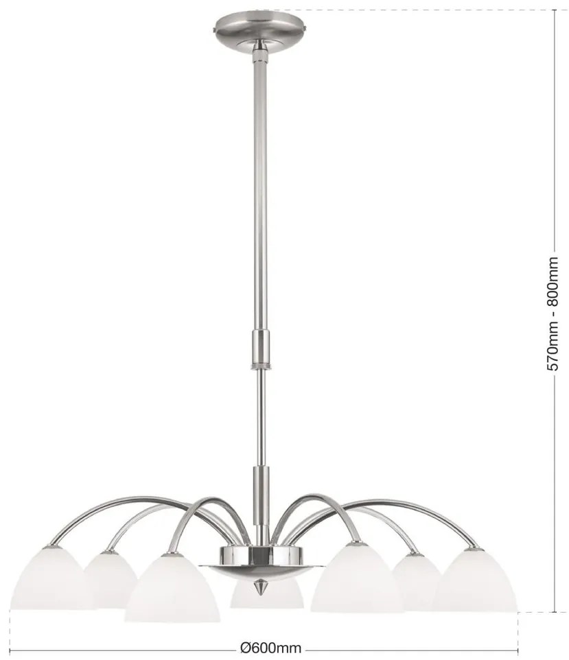 Candelabru 7 brate elegant design modern OPALDESIGN, satin