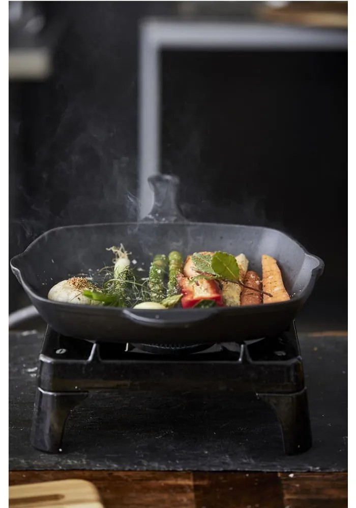 Tigaie de tip grill din fontă 28x28 cm – Holm