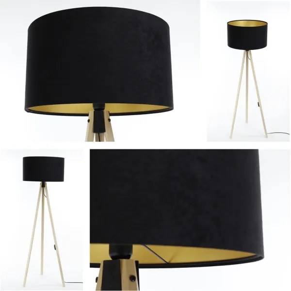 Lampadar STANDART 1xE27/60W/230V negru/bej