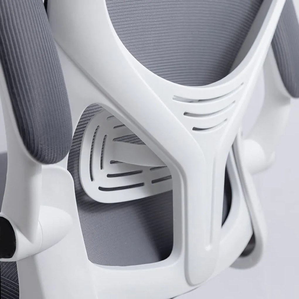Scaun de birou ergonomic din mesh cu brațe rabatabile OFF 336 gri