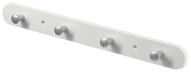 Cuier alb cu 4 agatatori 38x3x4 cm Plastic