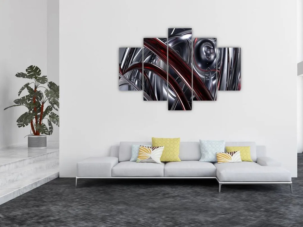 Tabloul cu abstracție în gri (150x105 cm)