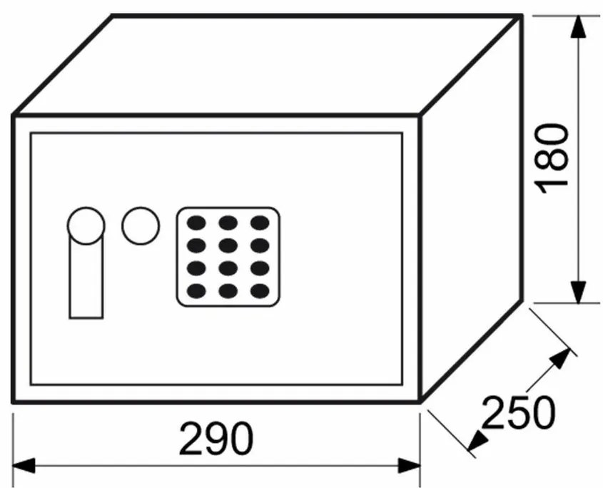 Seif din oțel cu încuietoare electronică RS.18.EDK