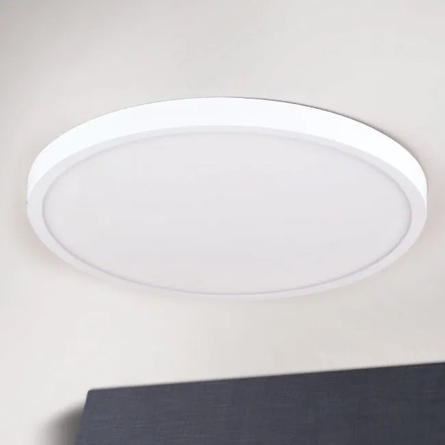 Plafoniera LED moderna design slim Lero 40cm alba