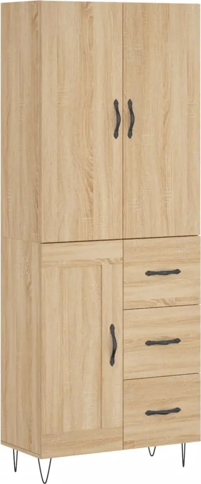 vidaXL Dulap înalt, stejar sonoma, 69,5x34x180 cm, lemn compozit