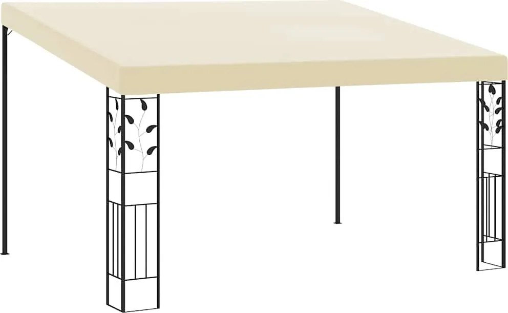 vidaXL Pavilion de perete, crem, 4 x 3 x 2,5 m
