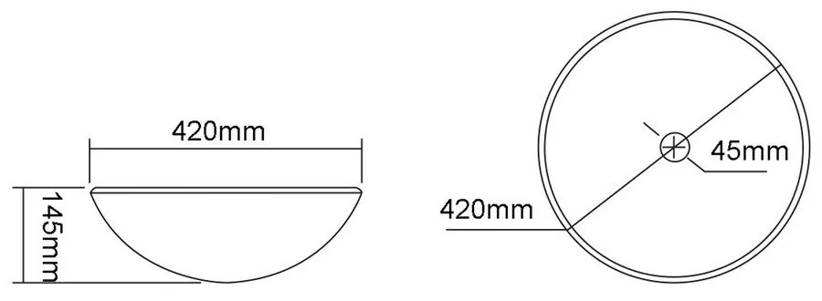 Chiuvetă rotundă din sticlă ø 42 cm Puketa – Sapho