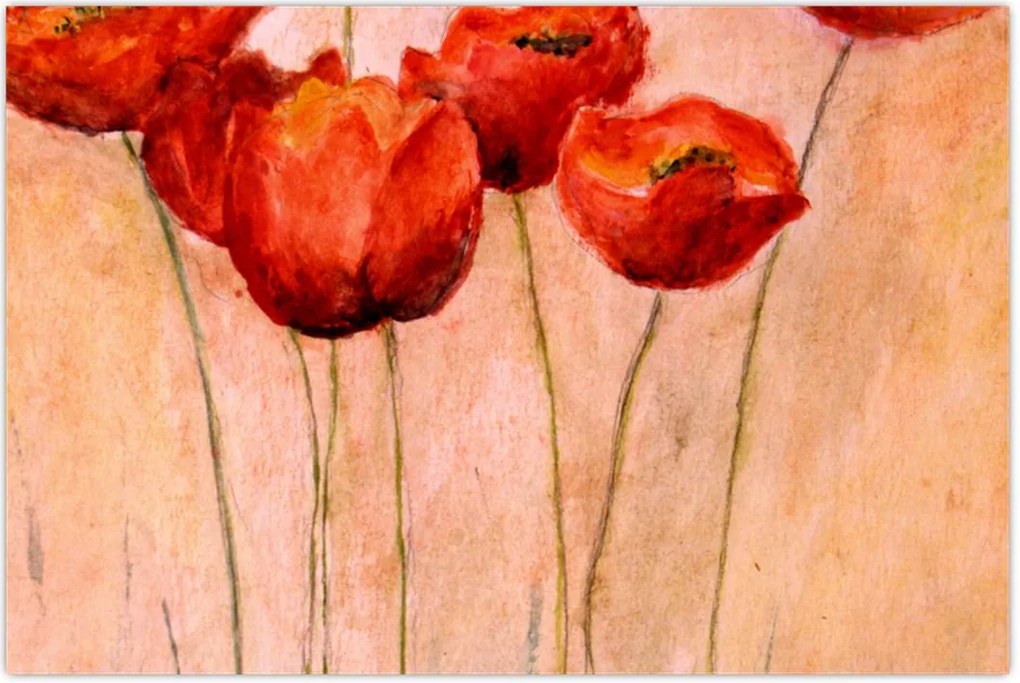 Tablou - Lalele roșii (90x60 cm)