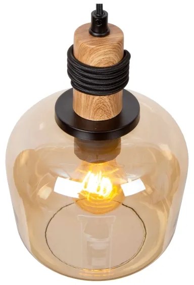 Lustră pe cablu Lucide 45408/03/62 ILONA 3xE27/40W/230V negru/bej