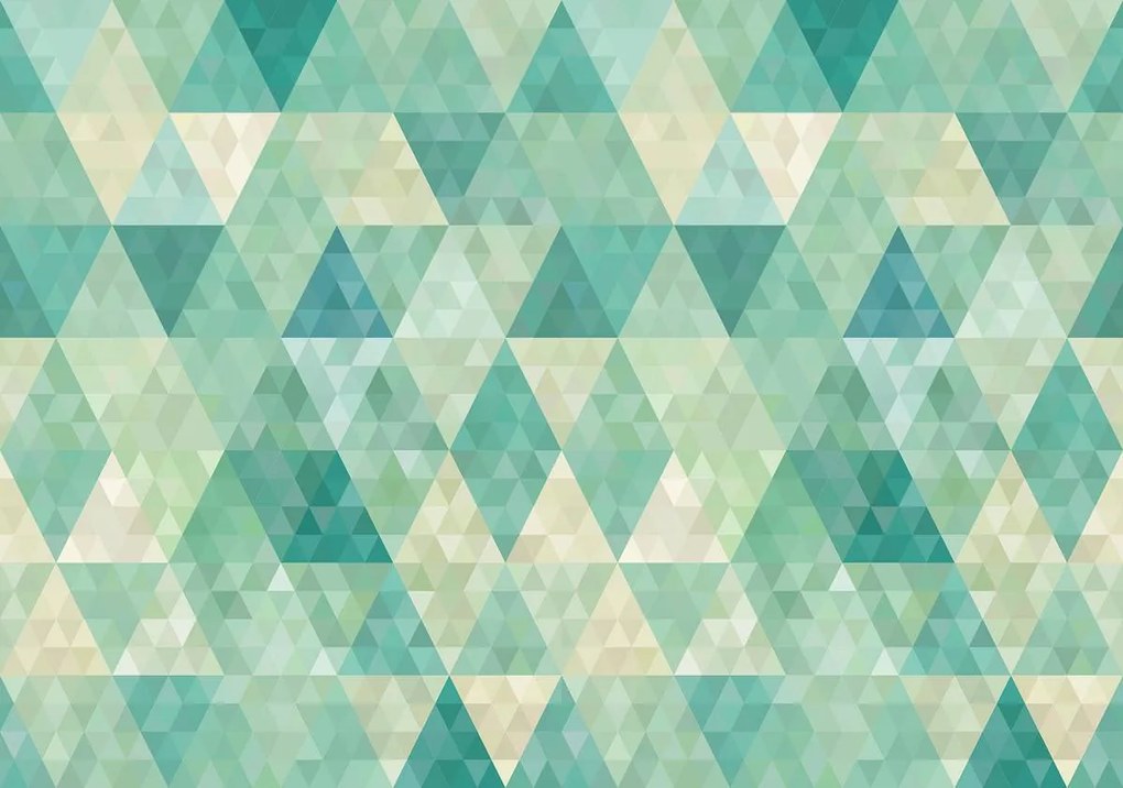 Fototapet - Triunghiuri turcoaz (152,5x104 cm), în 8 de alte dimensiuni noi