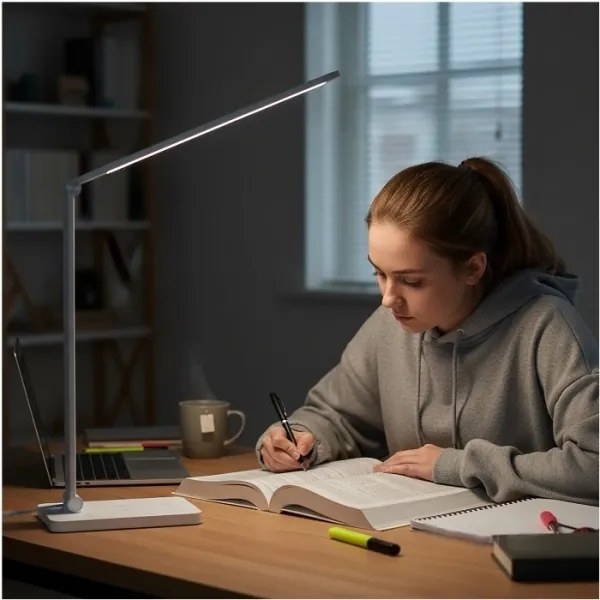 Lampă de birou LED reglabilă cu încărcare wireless NOBLITE Q LED/7W/230V 3000/4000/6500K albă