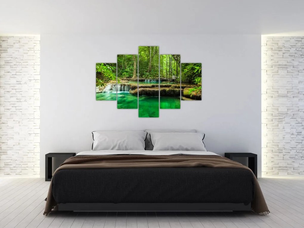 Tablou - Cascada verde (150x105 cm)