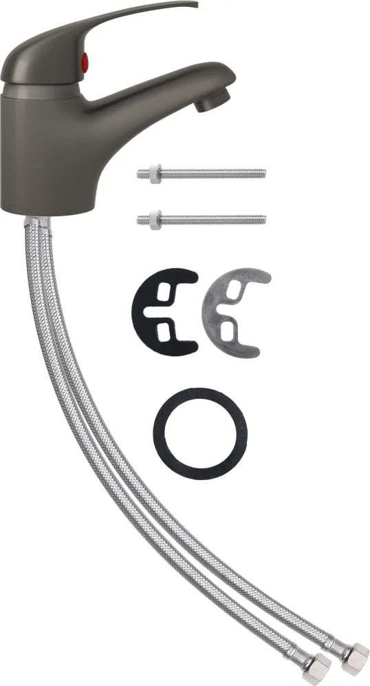 vidaXL Baterie mixer de chiuvetă, gri, 13x10 cm