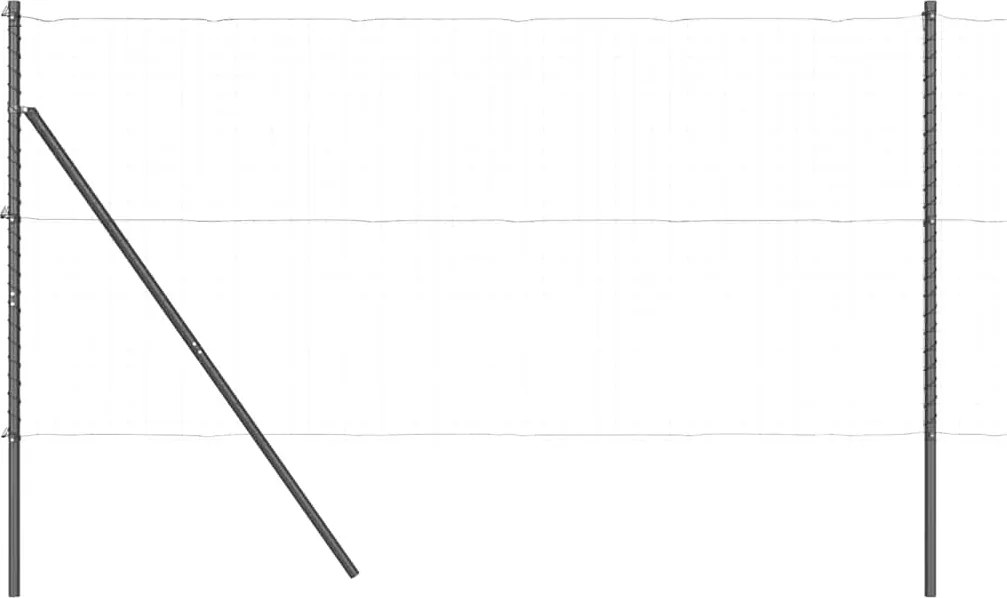 vidaXL Stâlp de gard. 52 pcs Gri 3,2 x 3,2 x 170 cm