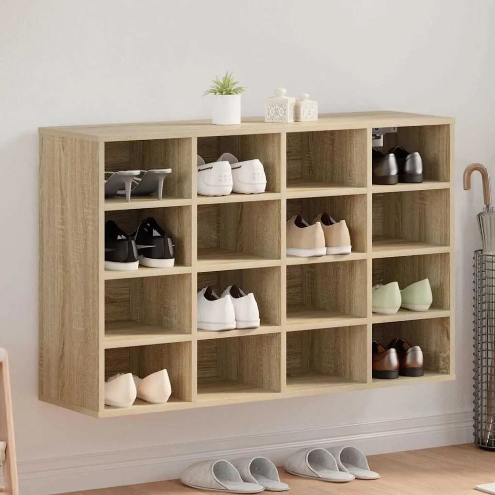 vidaXL Dulap pentru pantofi Stejar sonoma 103x30x51 cm Lemn compozit