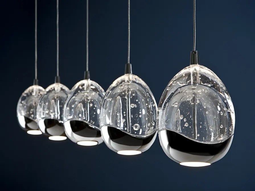 LUSTRA LED dimabila cu 5 pendule Rocio, crom SV-783618