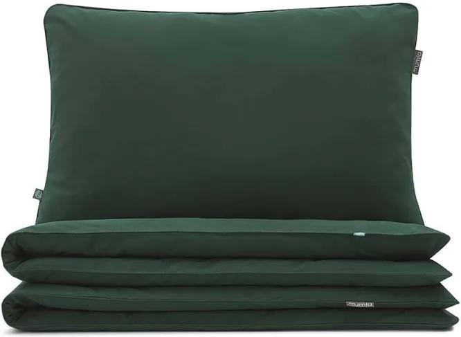 Lenjerie de pat verde din bumbac Basic Green Double Mumla (diverse dimensiuni)